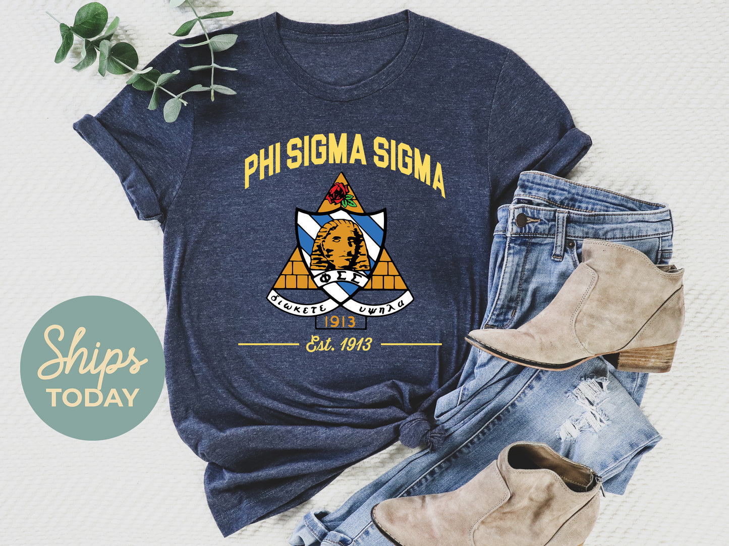 Phi Sigma Sigma Loyalty Crest Sorority T-shirt _ 4439g