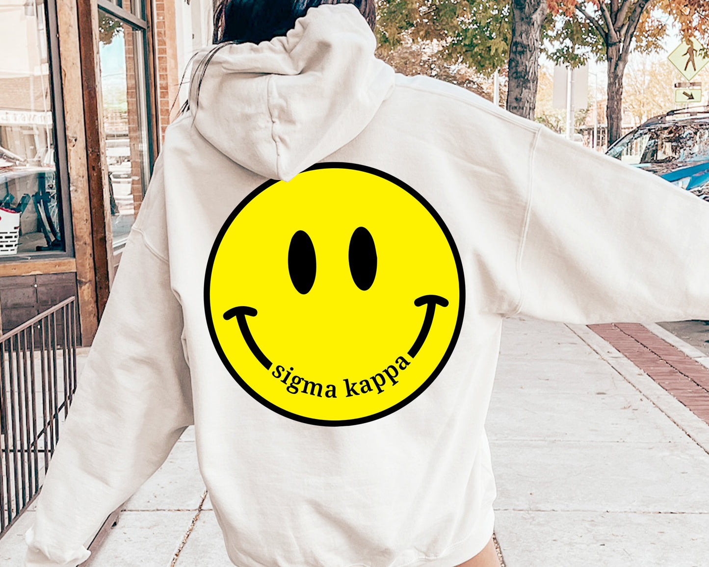 Sigma Kappa Smiley Face Sorority Hoodie _ 32864g