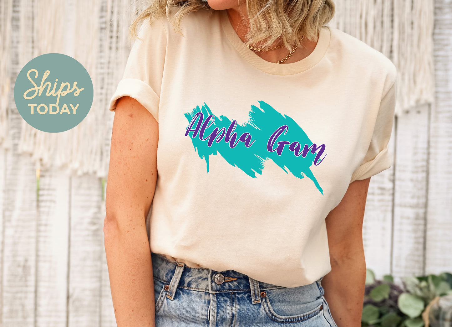 Alpha Gamma Delta Paint Party Sorority T-shirt _ 4475g