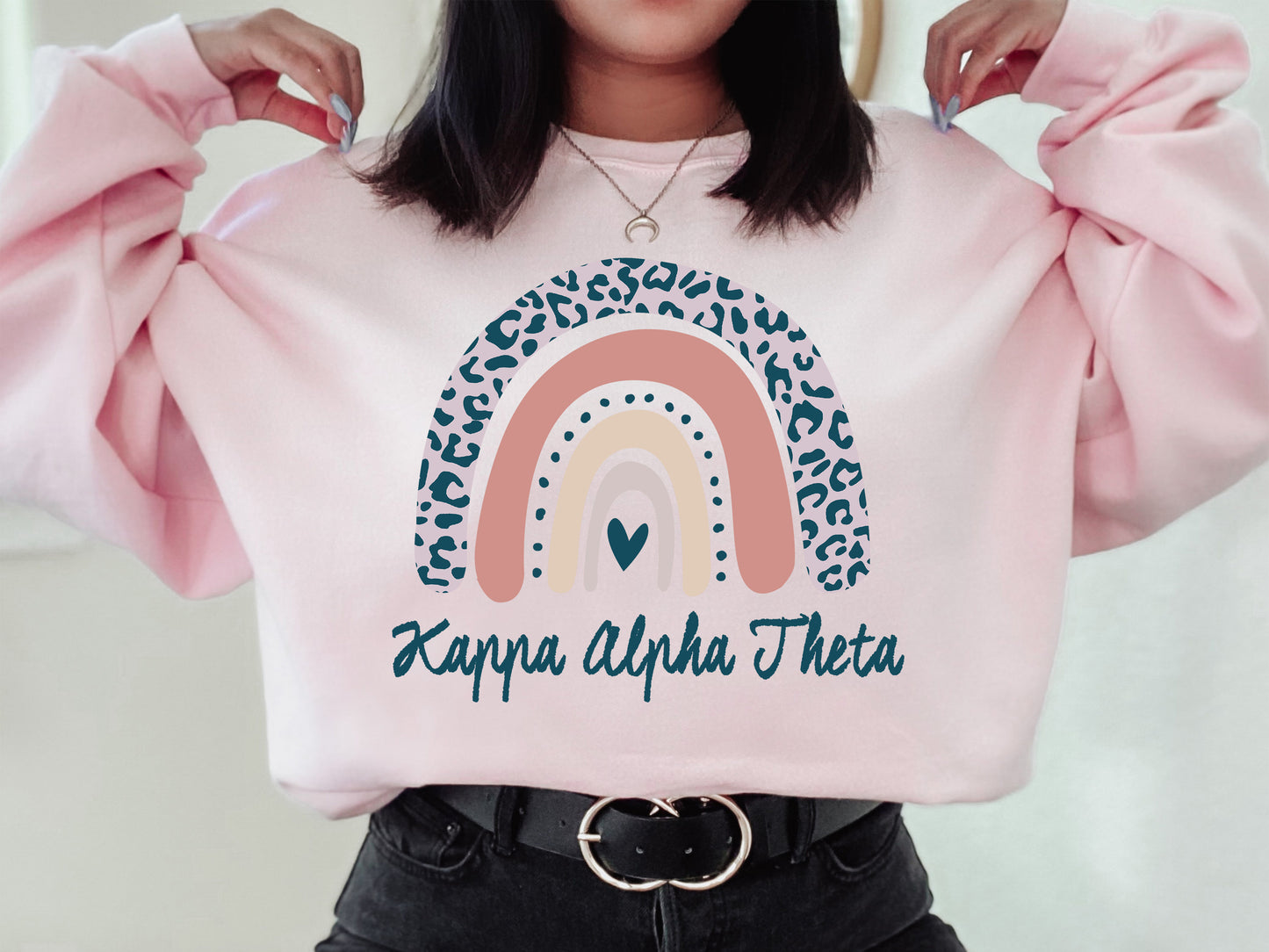 Kappa Alpha Theta Greek Rainbow Sorority Sweatshirt _ 2748g