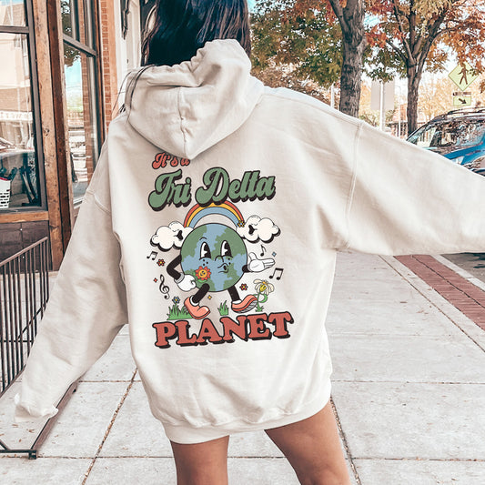 Delta Delta Delta Kinder Planet Sorority Hoodie _ 35421g