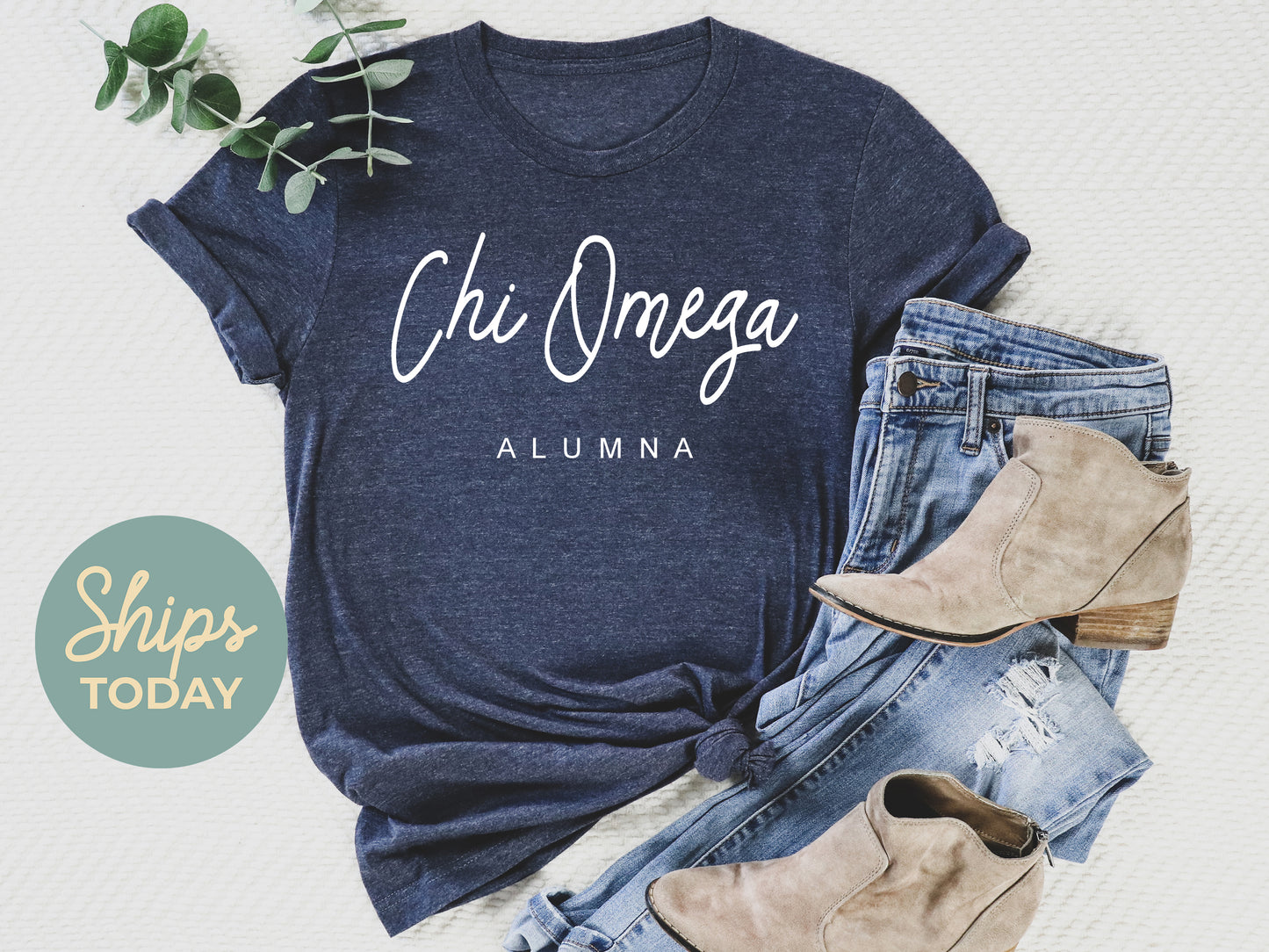 Chi Omega Flashy Alumna Sorority T-shirt _ 2534g