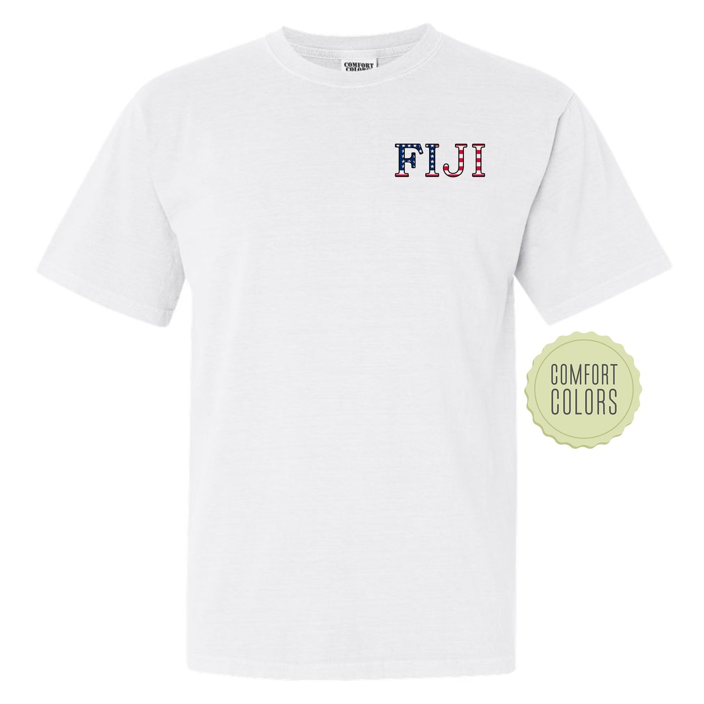 a white t - shirt with the word flu on it