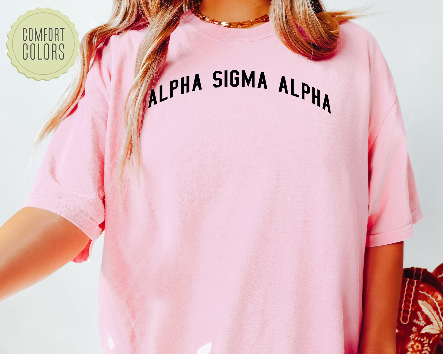 Alpha Sigma Alpha Just Bold Comfort Colors Sorority T-shirt _ 2375g