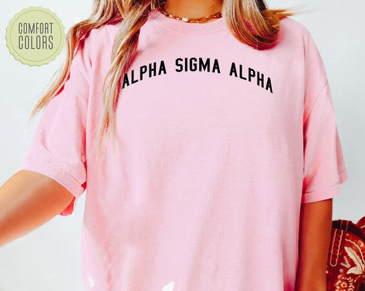 Alpha Sigma Alpha Just Bold Comfort Colors Sorority T-shirt _ 2375g