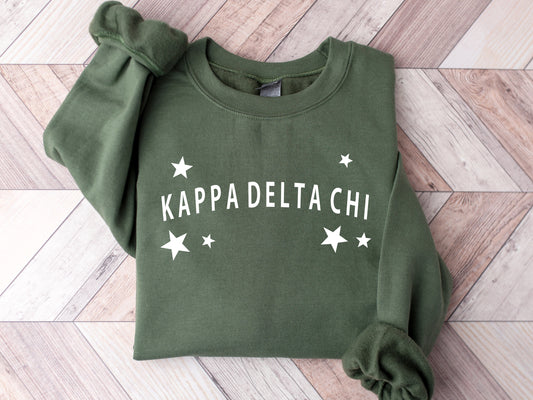 Kappa Delta Chi Arched Star Sorority Sweatshirt _ 3702g
