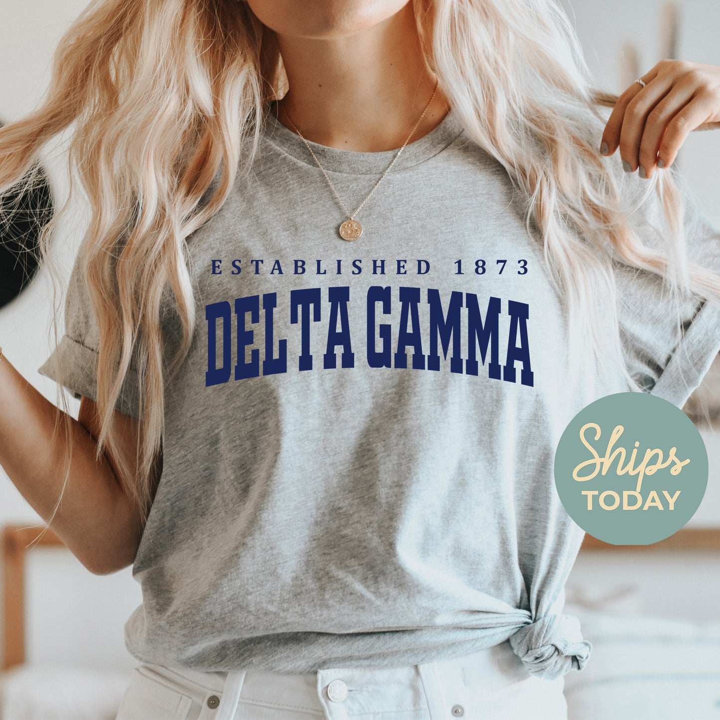 Delta Gamma Bold Letters Sorority T-shirt _ 35131g