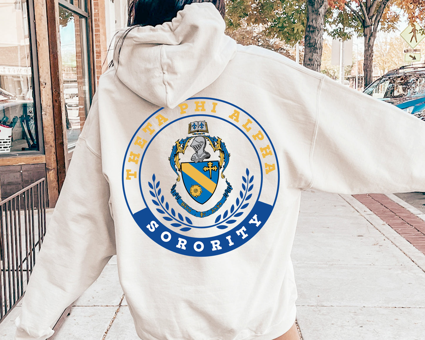 Theta Phi Alpha Crested Tradition Sorority Hoodie _ 32840g