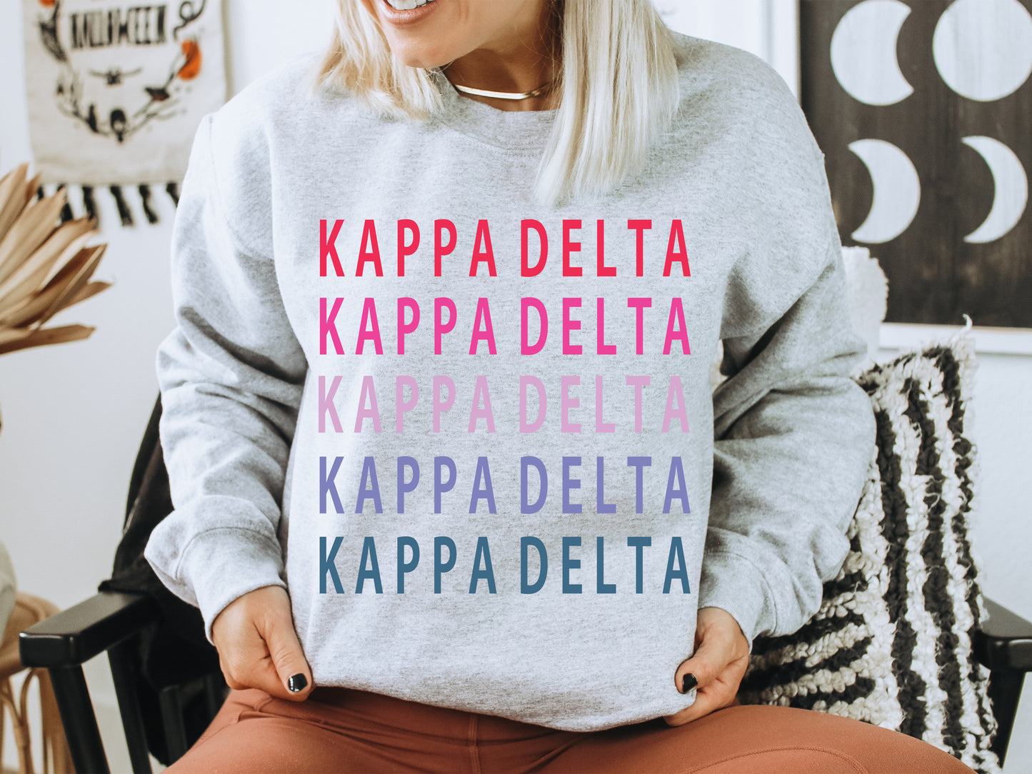 Kappa Delta Bright and Stacked Sorority Sweatshirt _ 16g