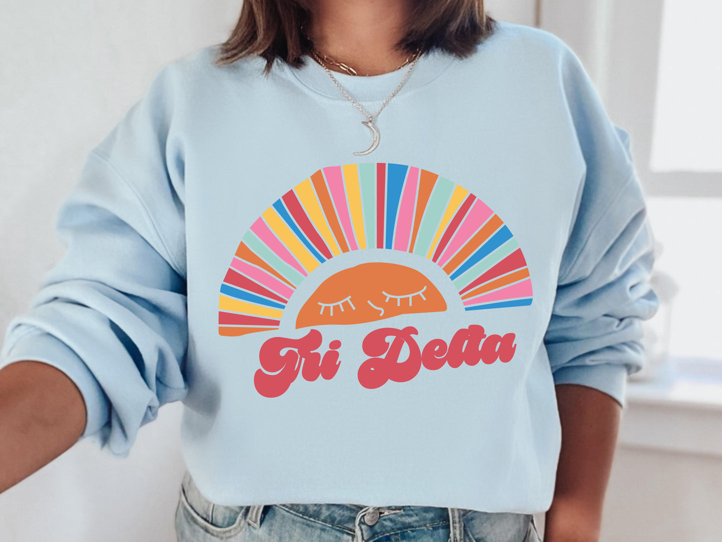 Delta Delta Delta Sunshine Sorority Sweatshirt _ 3317g