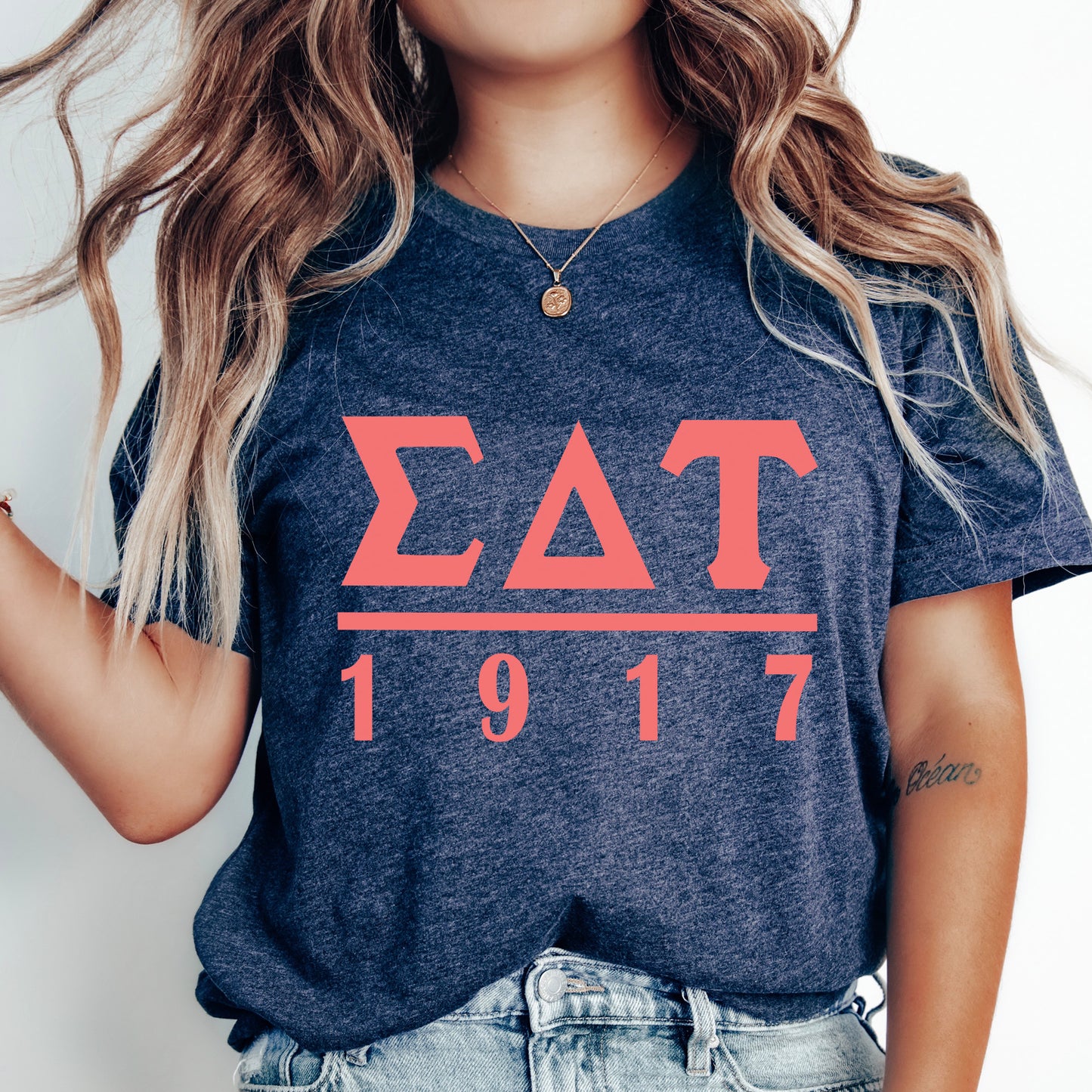 Sigma Delta Tau Monochromatic Sorority T-shirt _ 30864g