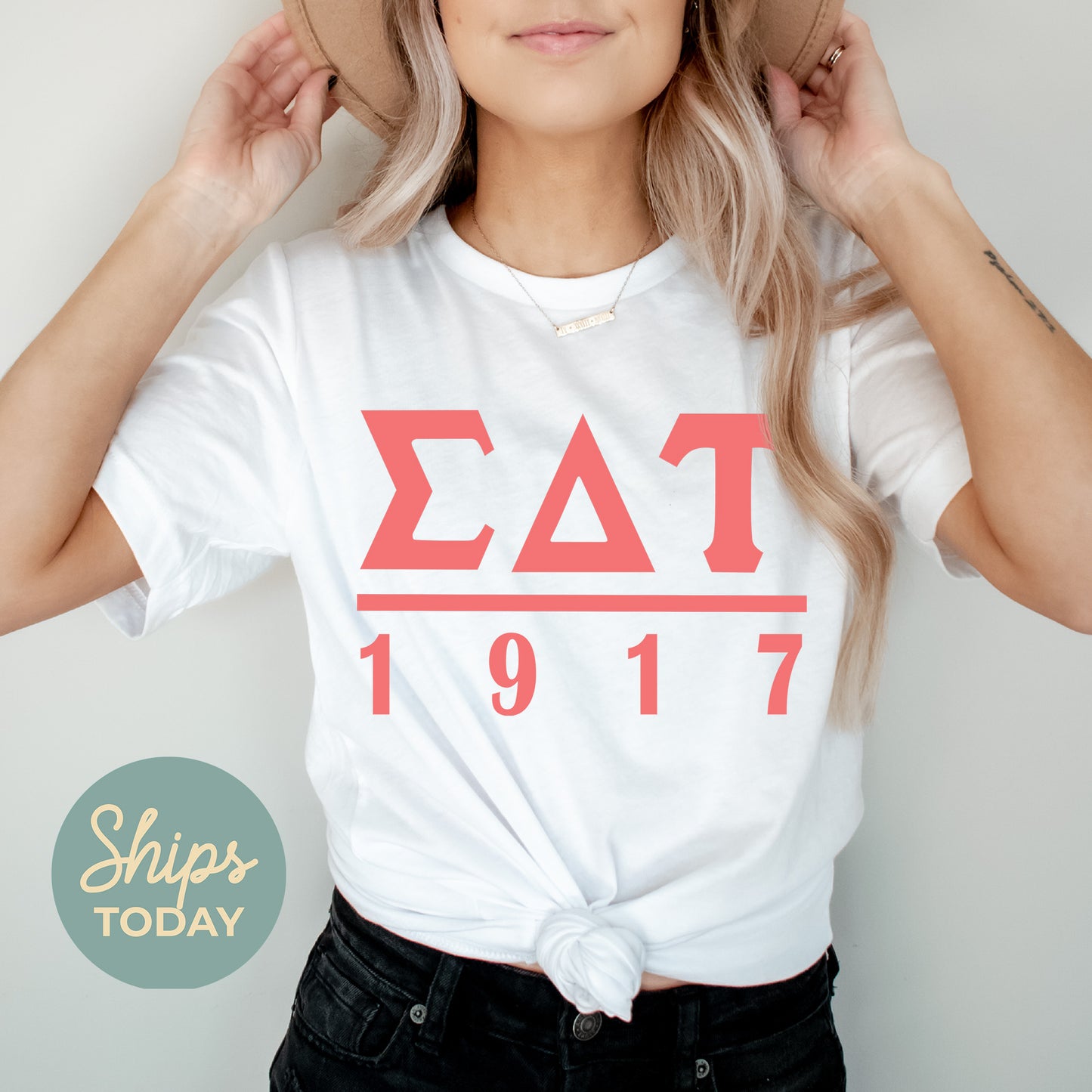 Sigma Delta Tau Monochromatic Sorority T-shirt _ 30864g