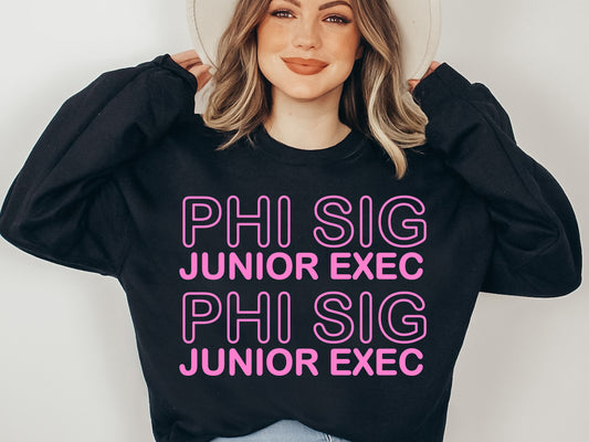 Phi Sigma Sigma Junior Exec Sorority Sweatshirt _ 30945g