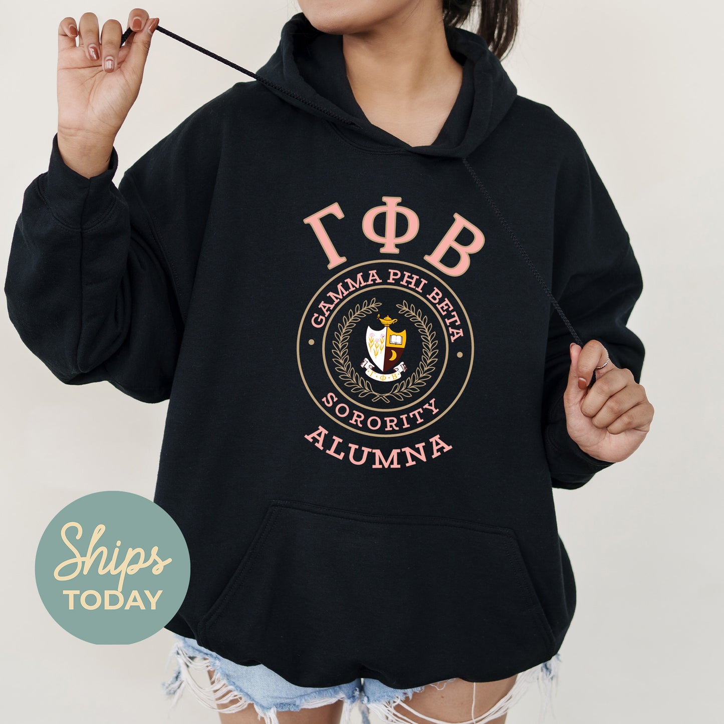 Gamma Phi Beta Alumna Vintage Sorority Hoodie _ 31023g