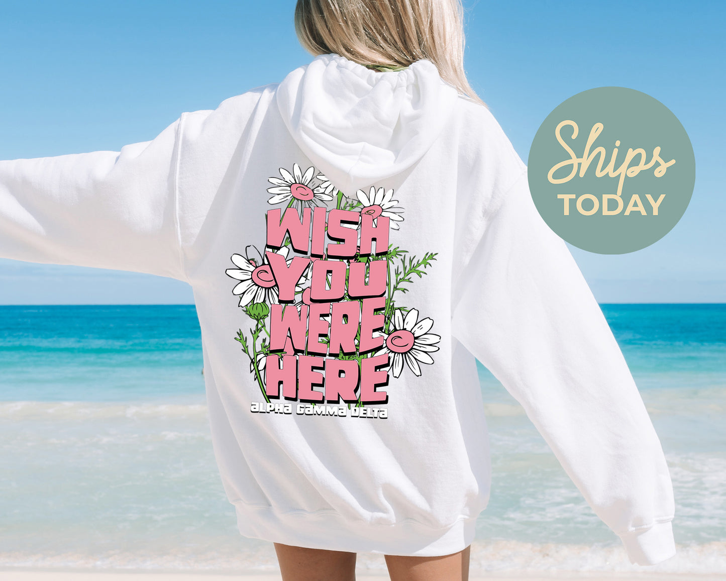 Alpha Gamma Delta Dreamy Garden Sorority Hoodie _ 31819g