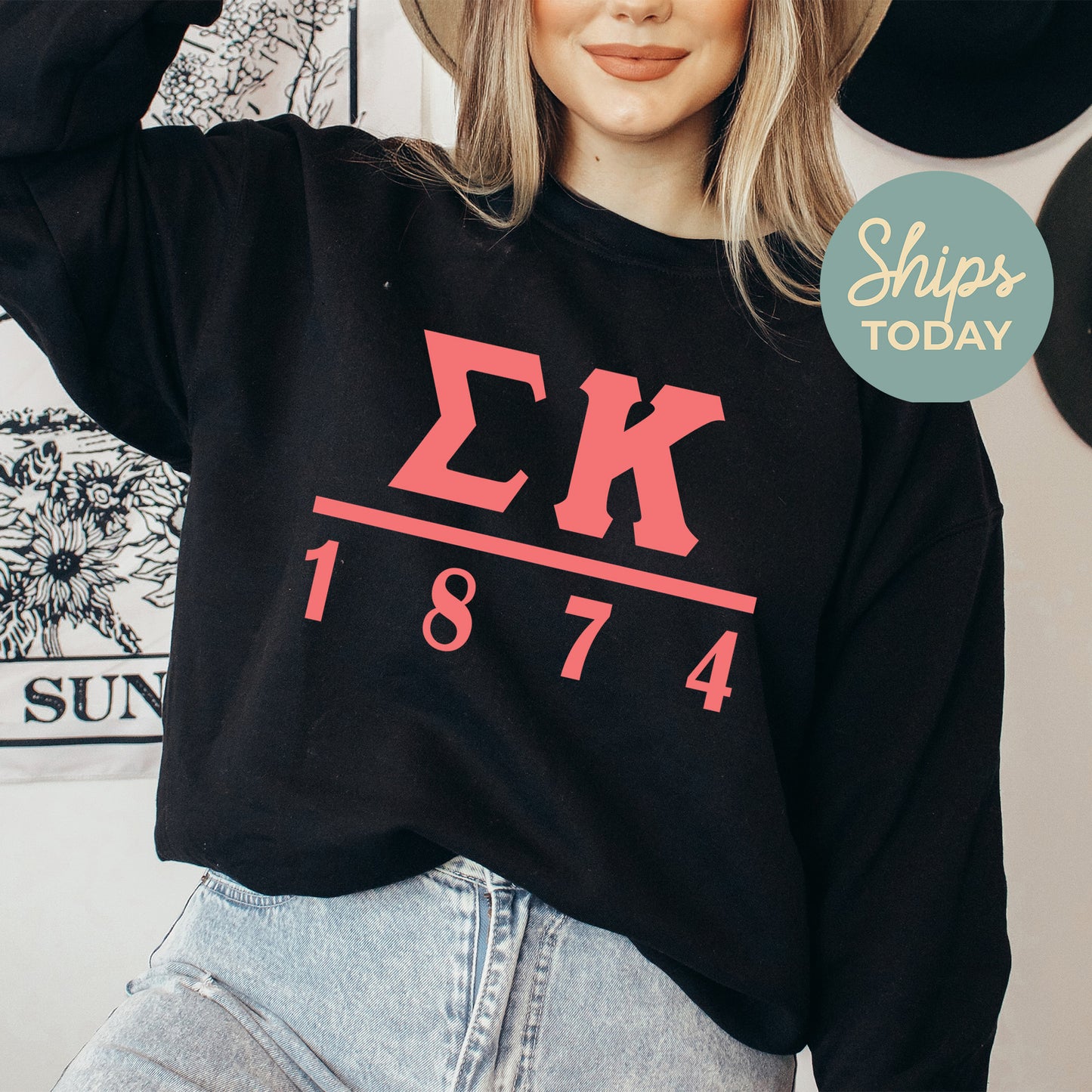 Sigma Kappa Monochromatic Sorority Sweatshirt _ 30865g