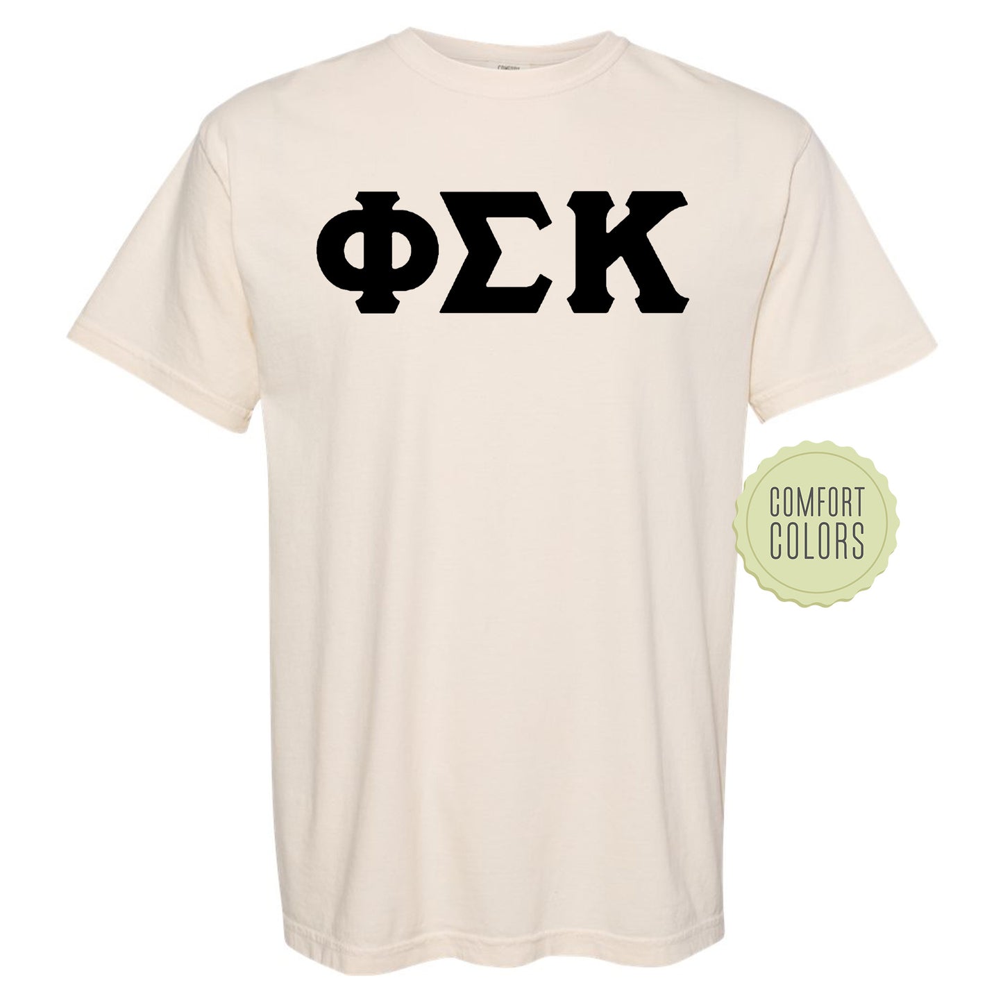 Phi Sigma Kappa Black Letters Comfort Colors Farternity T-shirt _ 34924g