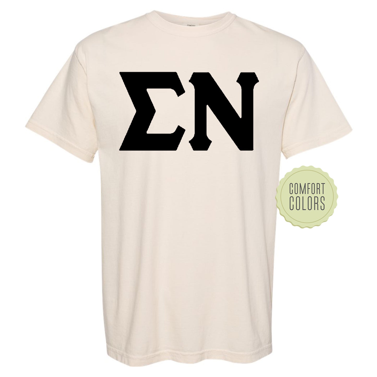 Sigma Nu Black Letters Comfort Colors Farternity T-shirt _ 34930g