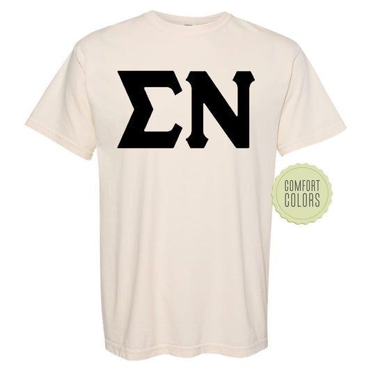 Sigma Nu Black Letters Comfort Colors Farternity T-shirt _ 34930g