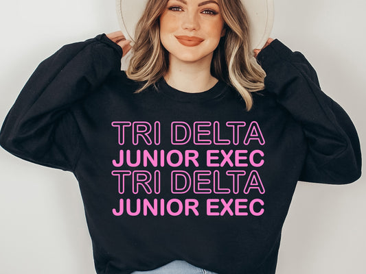 Delta Delta Delta Junior Exec Sorority Sweatshirt _ 30936g