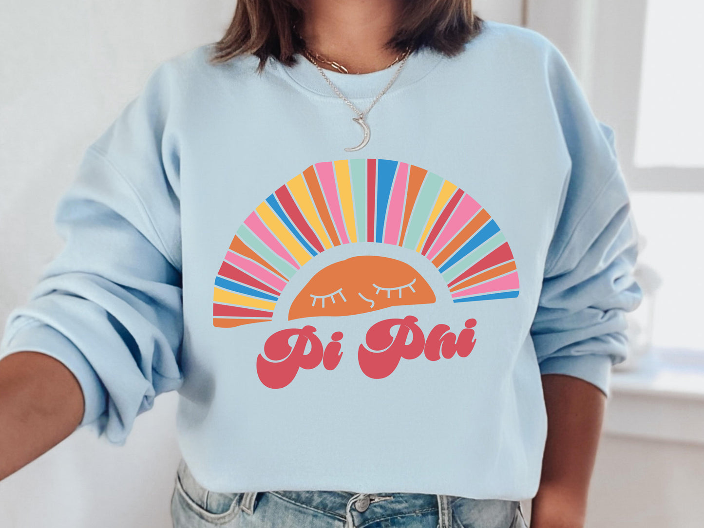 Pi Beta Phi Sunshine Sorority Sweatshirt _ 3327g