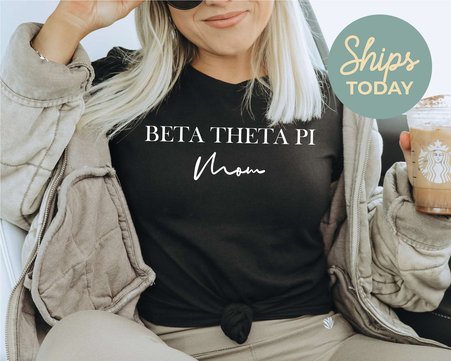 Beta Theta Pi Cursive Mom Fraternity T-shirt _ 2024g