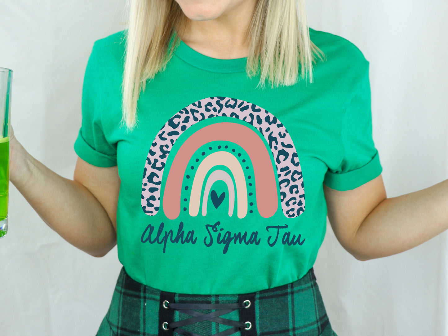 Alpha Sigma Tau Greek Rainbow Sorority T-shirt _ 2740g