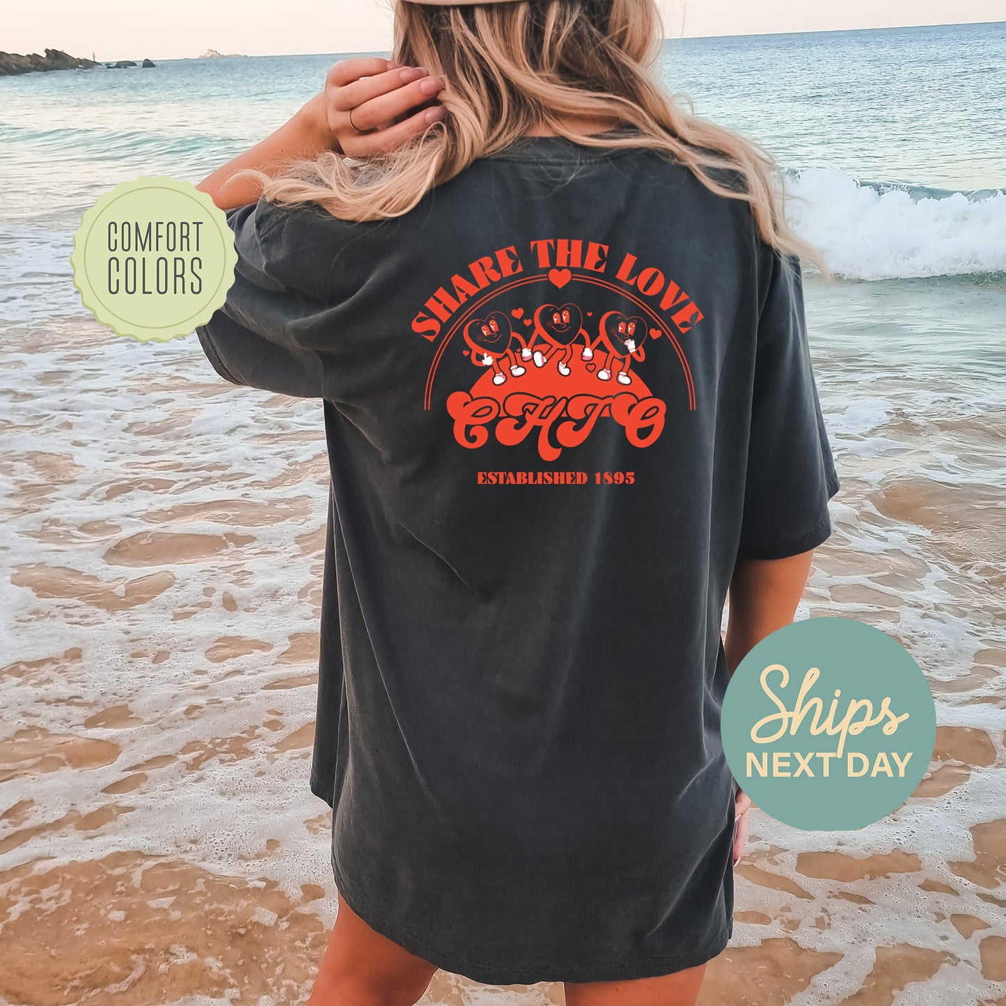 Chi Omega Share the Love Comfort Colors Sorority T-shirt _ 33241g