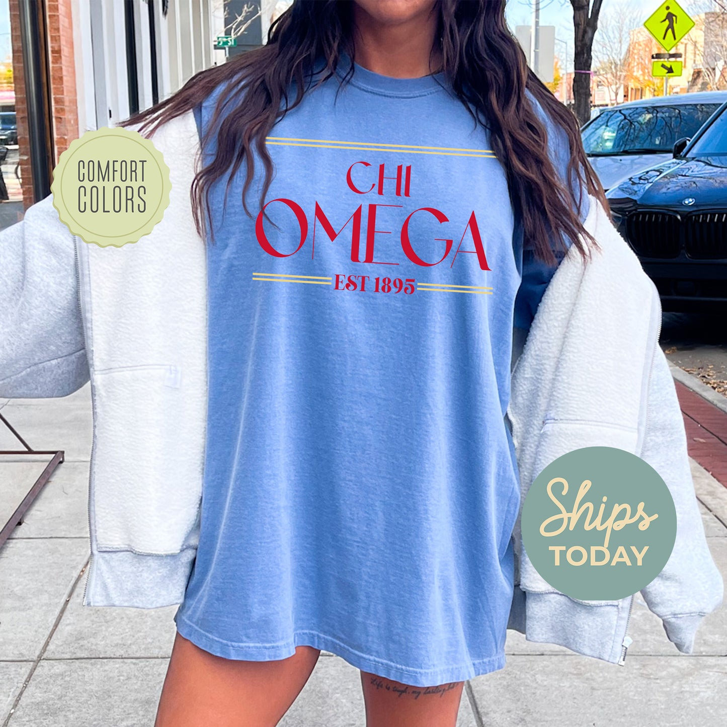 Chi Omega Greek Harmony Comfort Colors Sorority T-shirt _ 34973g