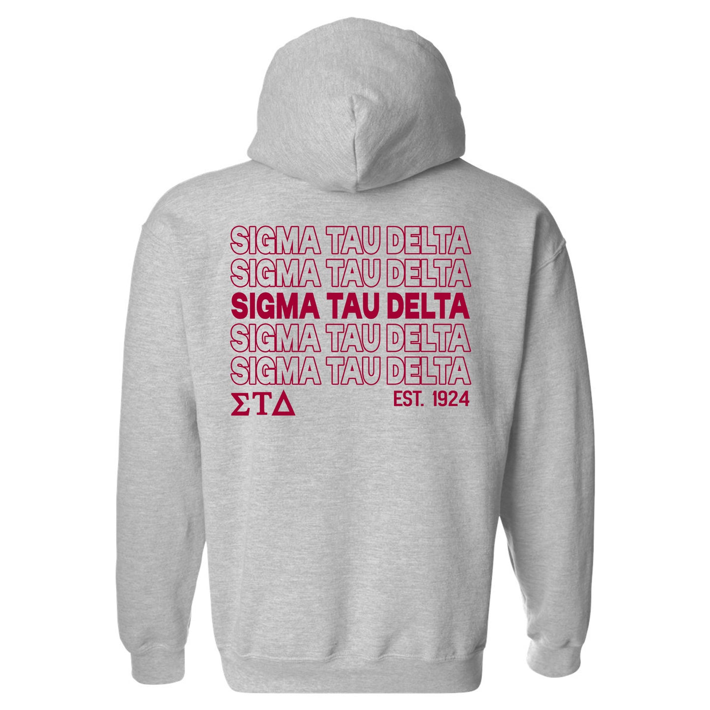 Sigma Tau Delta Repeating Letters COED Hoodie _ 35597g