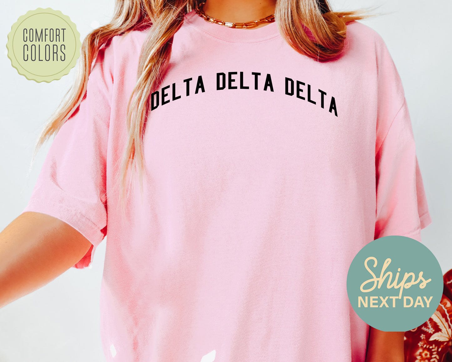 Delta Delta Delta Just Bold Comfort Colors Sorority T-shirt _ 2379g