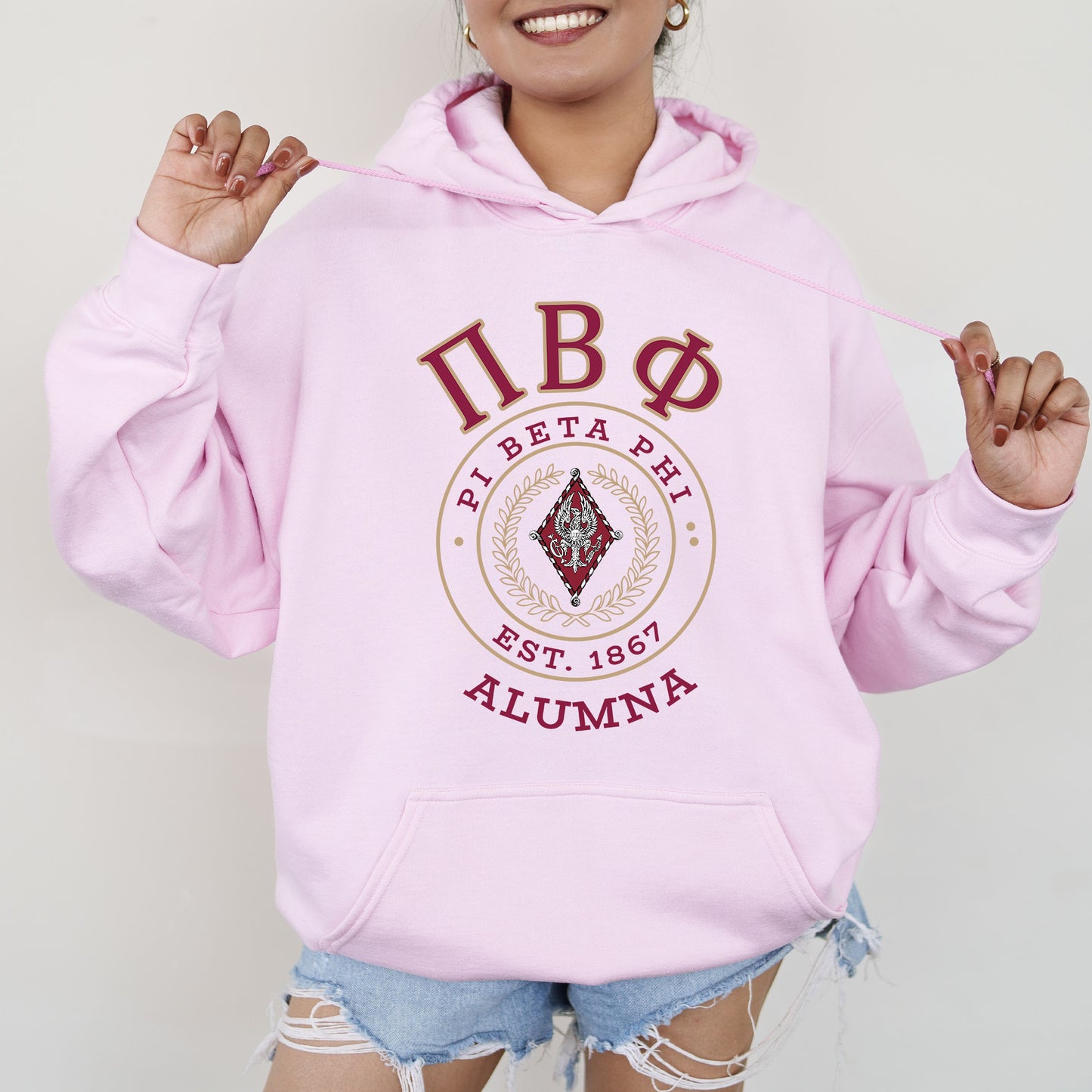 Pi Beta Phi Alumna Vintage Sorority Hoodie _ 31029g