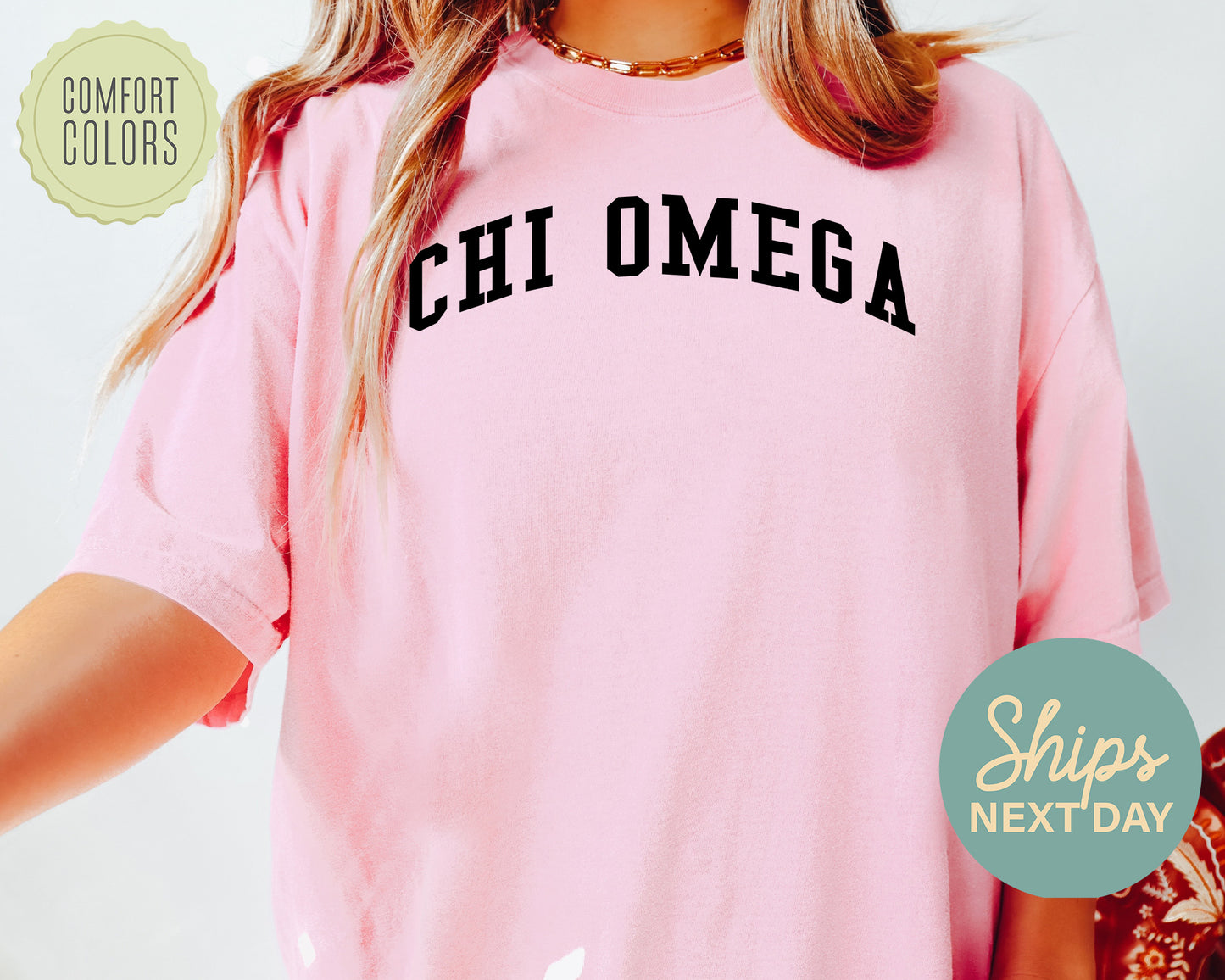 Chi Omega Just Bold Comfort Colors Sorority T-shirt _ 2378g