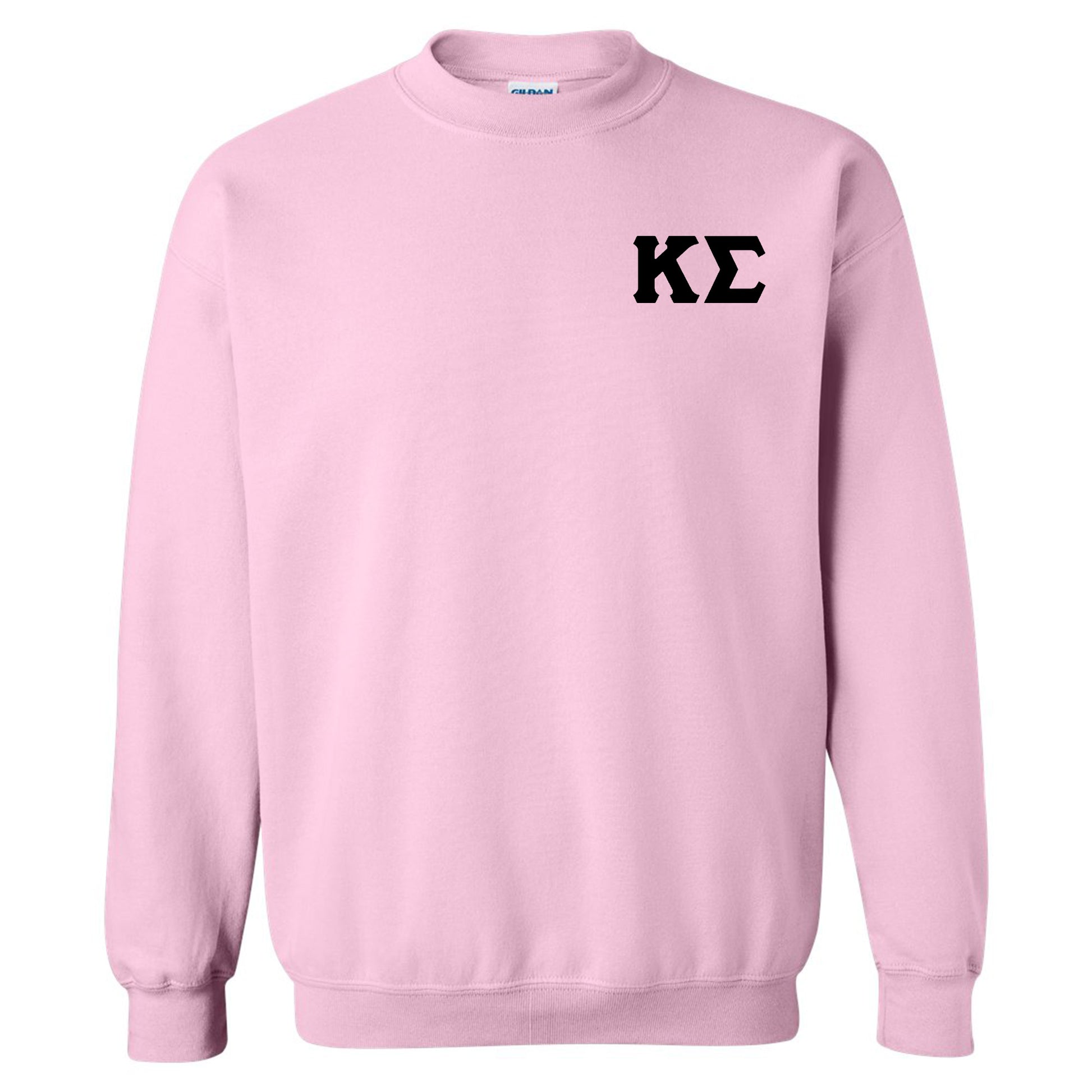 a pink sweatshirt with the letter k e on it