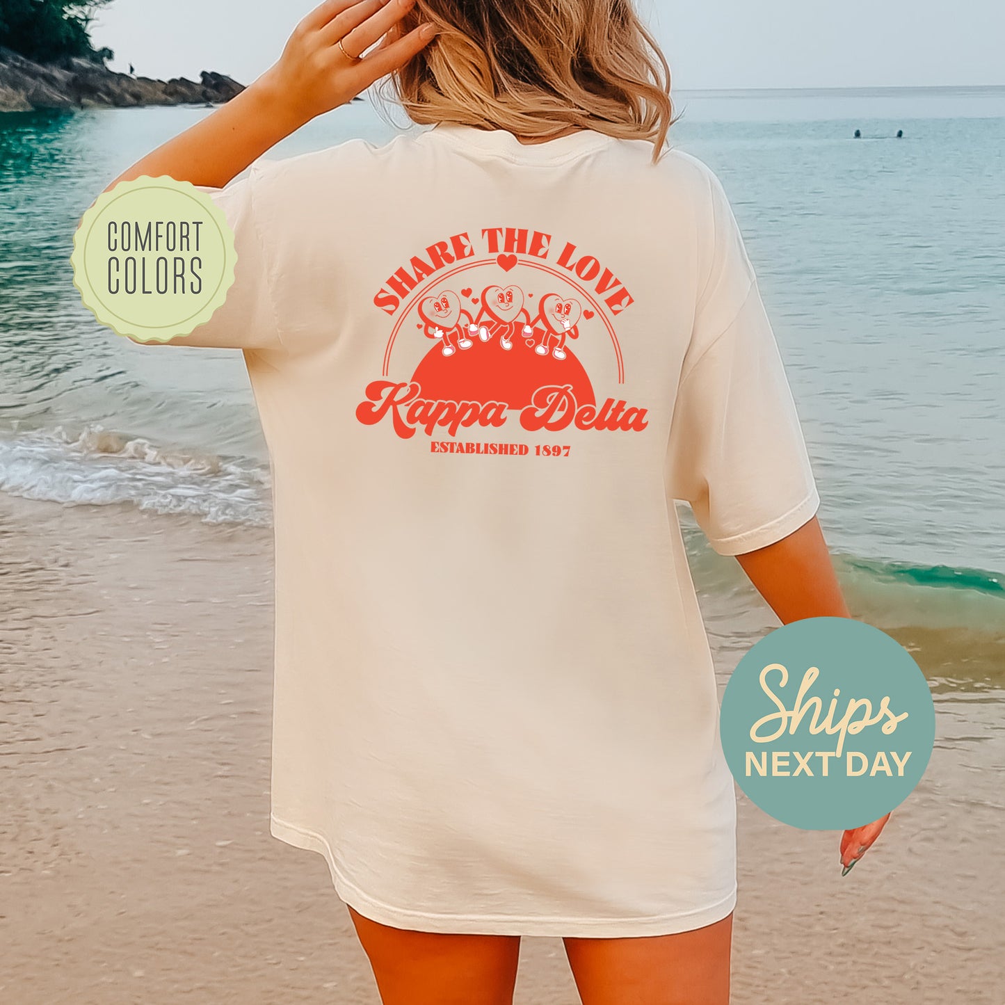 Kappa Delta Share the Love Comfort Colors Sorority T-shirt _ 33248g