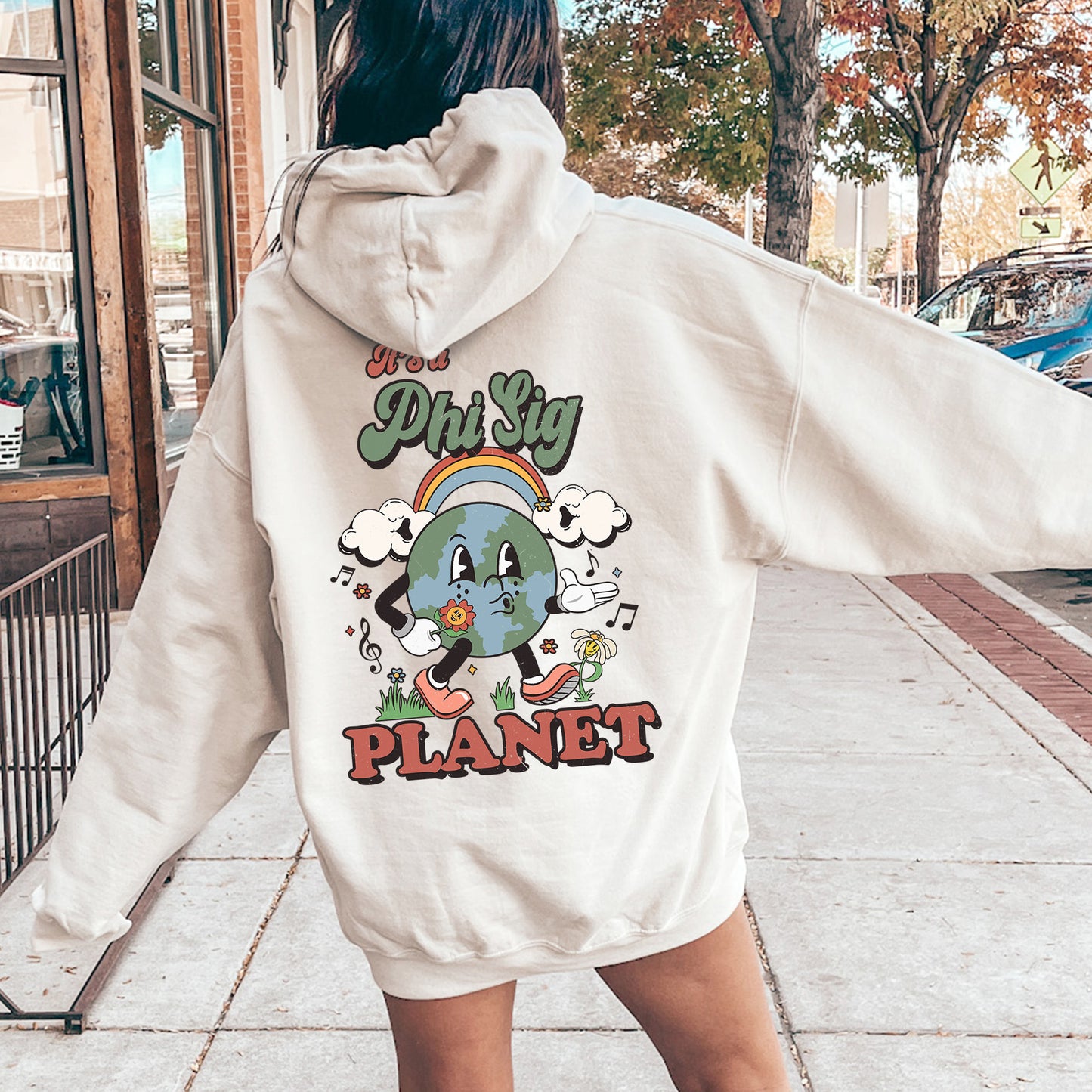 Phi Sigma Sigma Kinder Planet Sorority Hoodie _ 35430g
