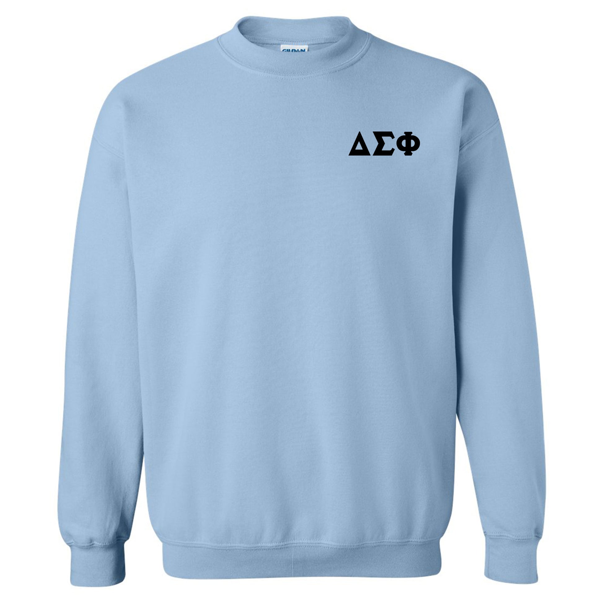 a light blue sweatshirt with the word ao on it