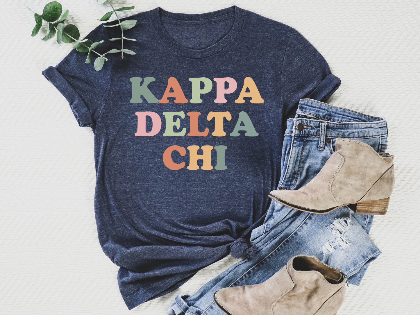 Kappa Delta Chi Bright and Colorful Sorority T-shirt _ 3473g