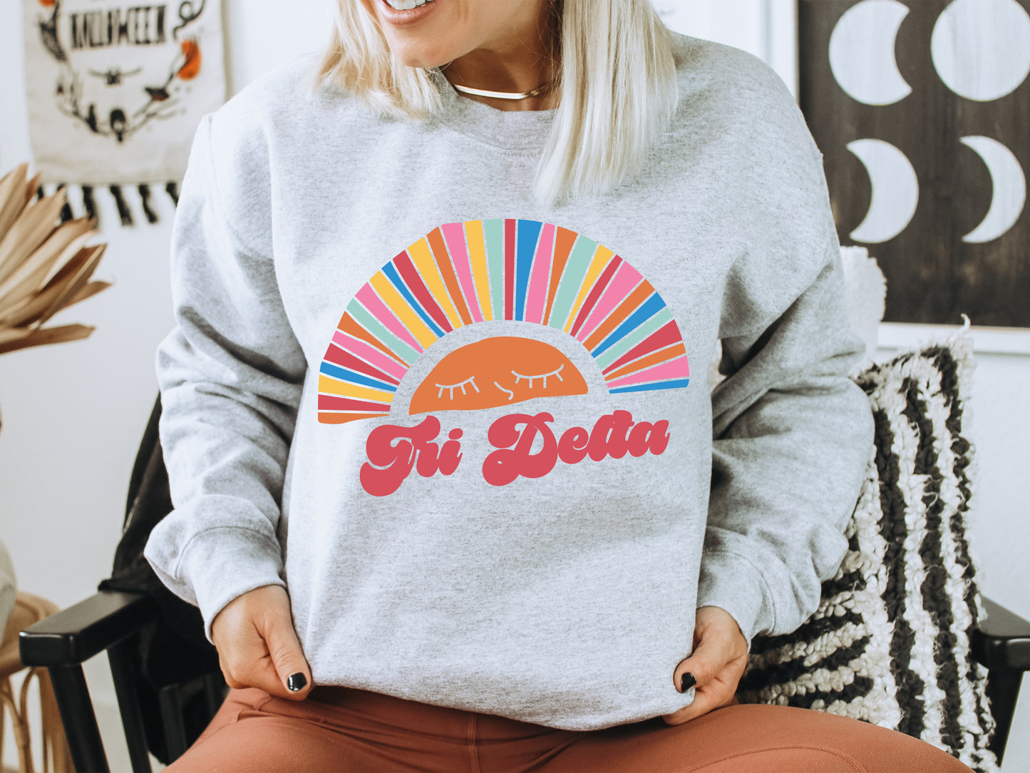 Delta Delta Delta Sunshine Sorority Sweatshirt _ 3317g
