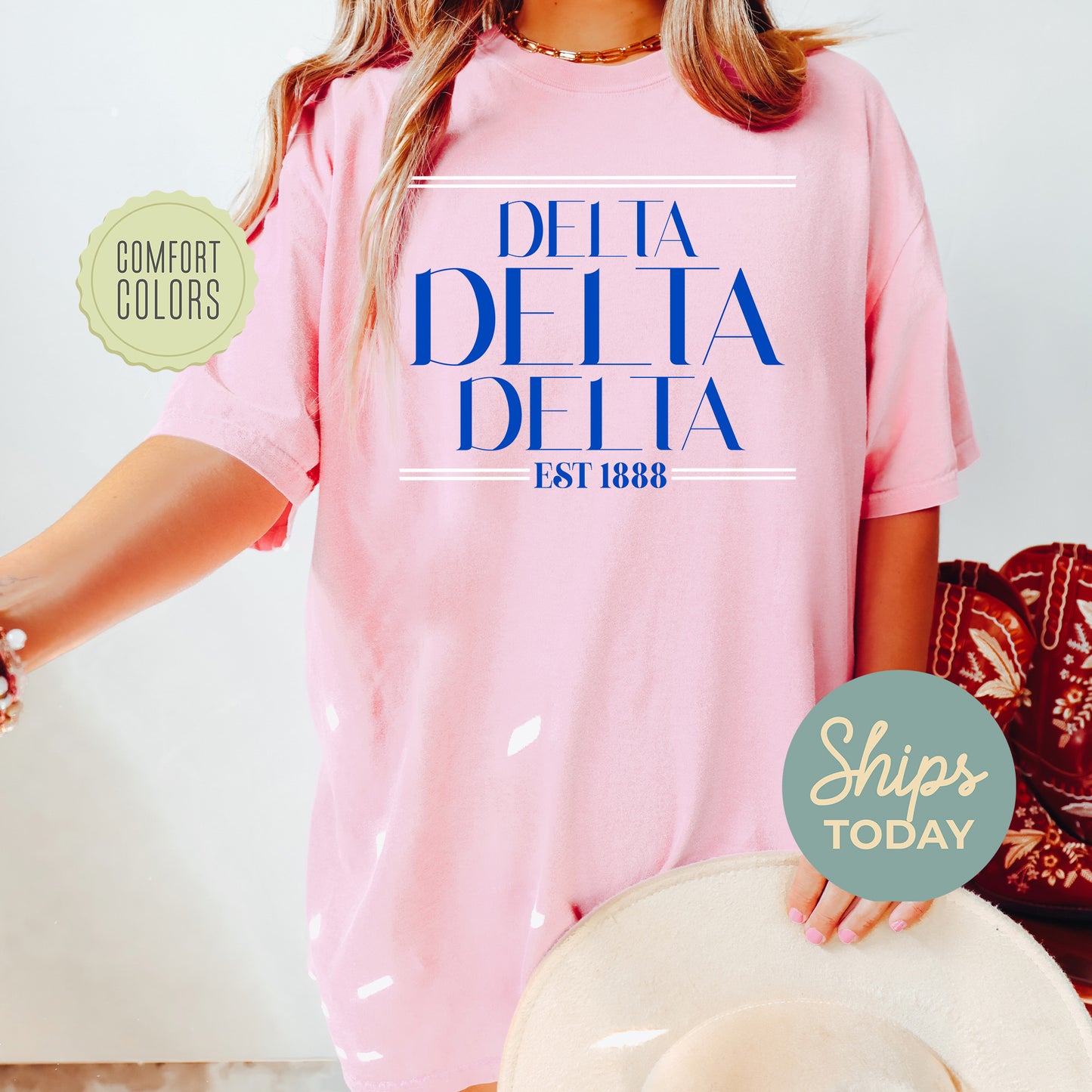 Delta Delta Delta Greek Harmony Comfort Colors Sorority T-shirt _ 34974g