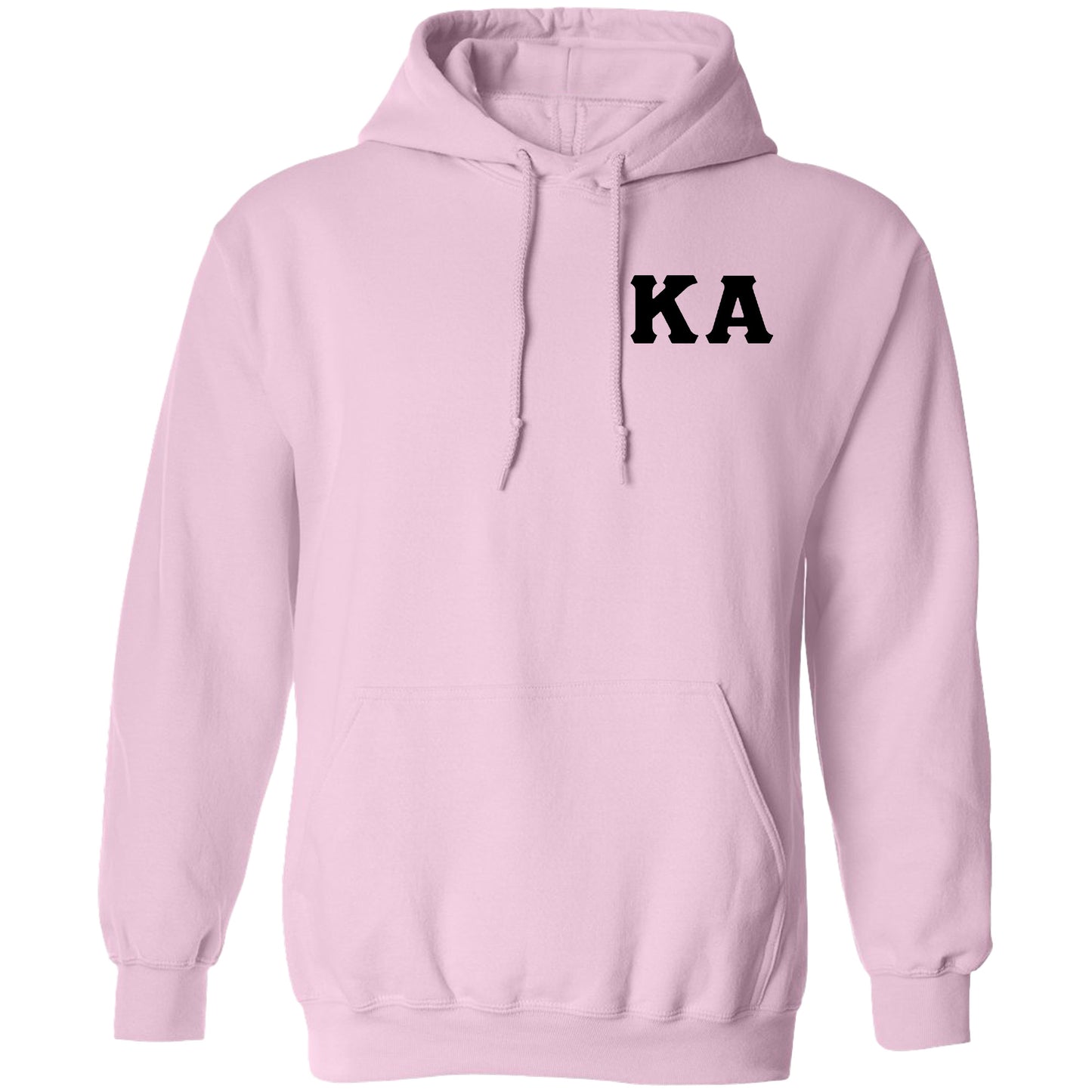 a pink hoodie with the word ka on it