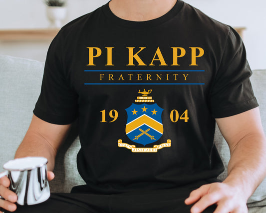 Pi Kappa Phi Iconic Crest Fraternity T-shirt _ 31137g
