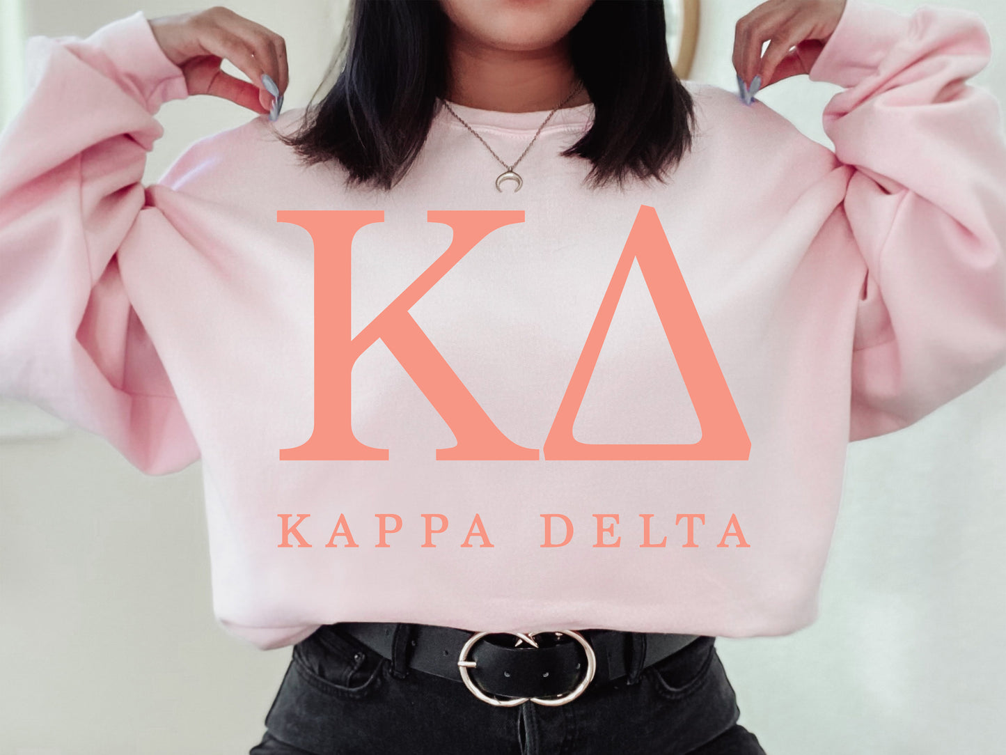 Kappa Delta Pink Personality Sorority Sweatshirt _ 664g