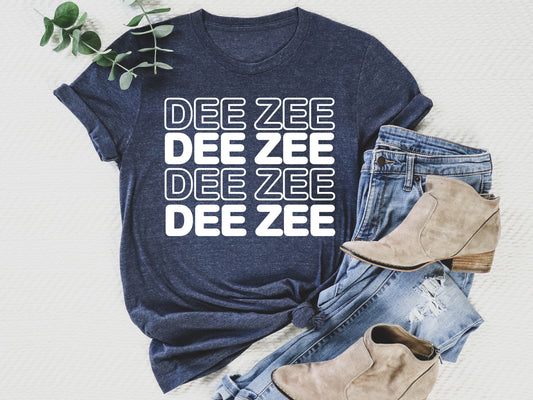 Delta Zeta Bold Bubble Letter Sorority T-shirt _ 2225g