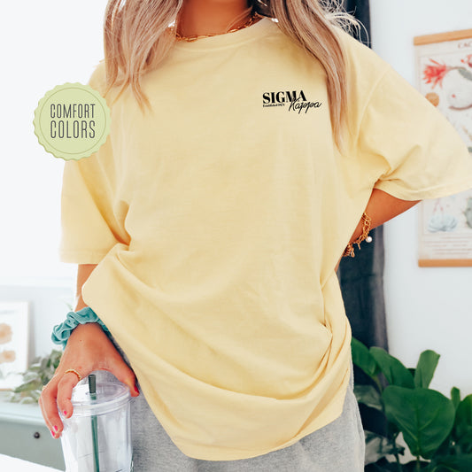Sigma Kappa Basic Comfort Colors Sorority T-shirt _ 39160g