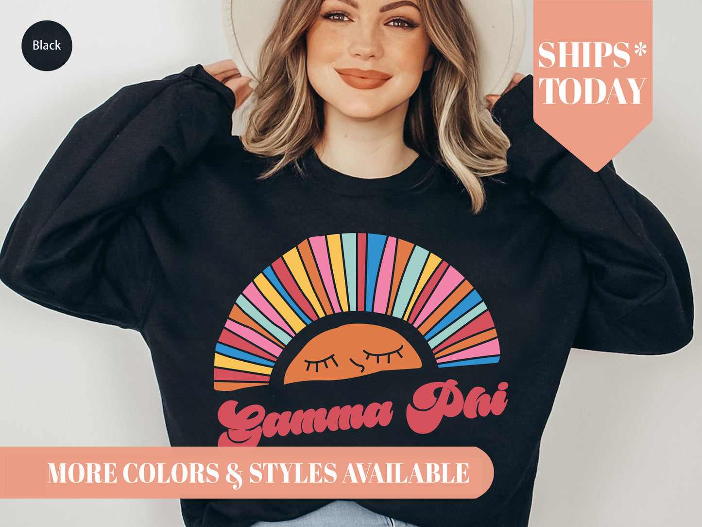 Gamma Phi Beta Sunshine Sorority Sweatshirt _ 3321g
