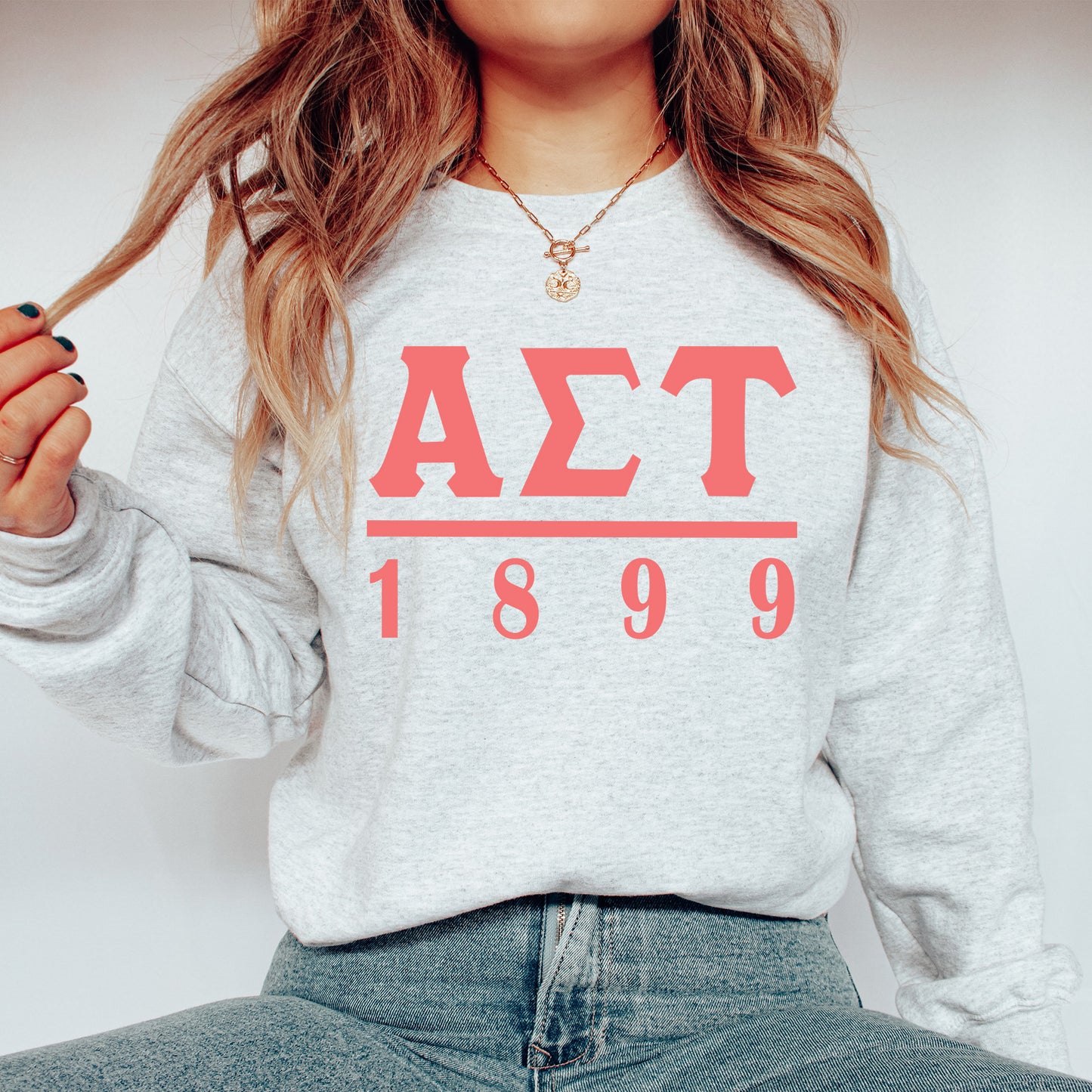 Alpha Sigma Tau Monochromatic Sorority Sweatshirt _ 30850g