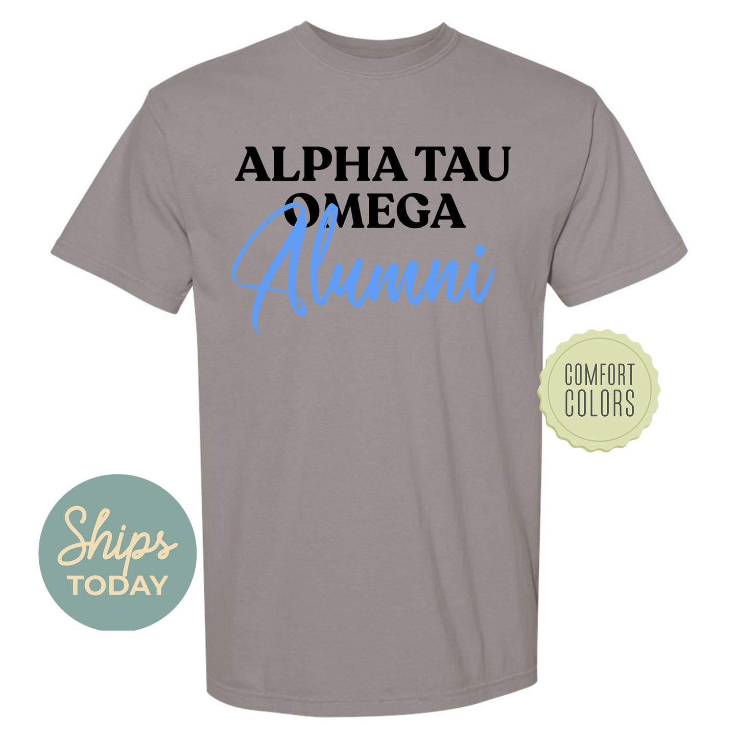 Alpha Tau Omega Alumni Comfort Colors Fraternity T-shirt _ 30763g