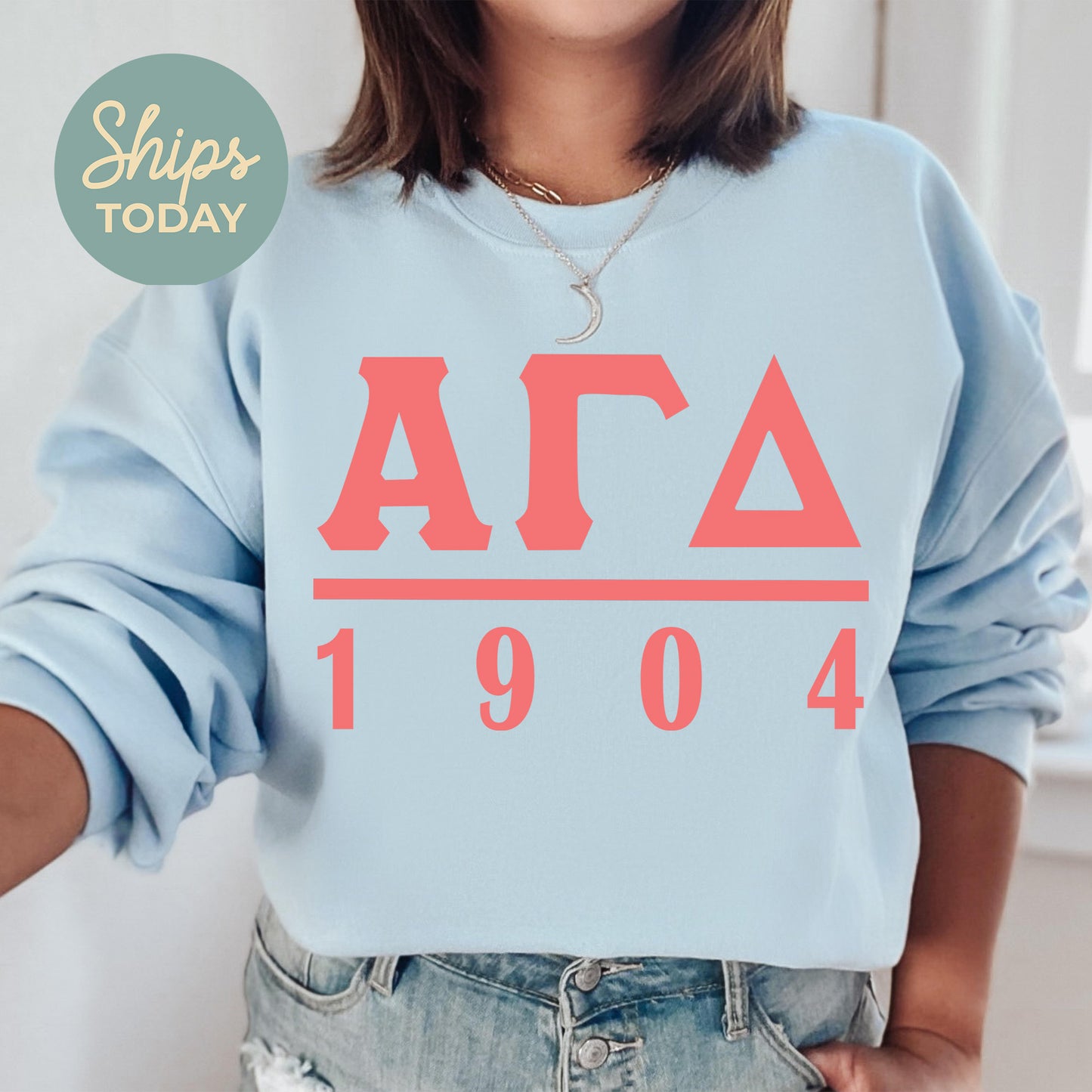 Alpha Gamma Delta Monochromatic Sorority Sweatshirt _ 30846g
