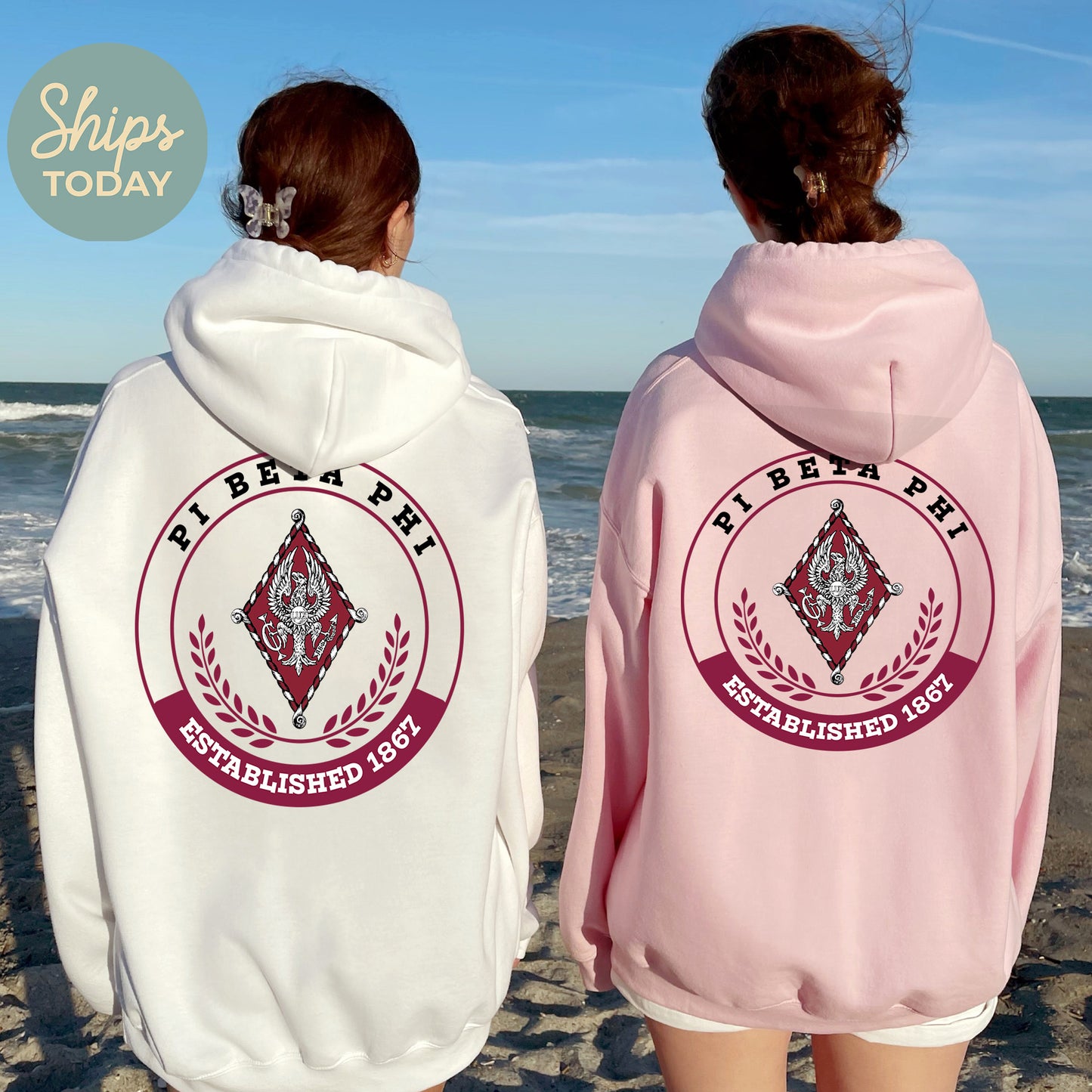 Pi Beta Phi Crested Tradition Sorority Hoodie _ 32836g
